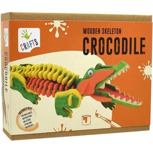 ANDREU Toys Творчески комплект Andreu Toys - Дървен 3D пъзел, Скелет на крокодил (1232055) - baby