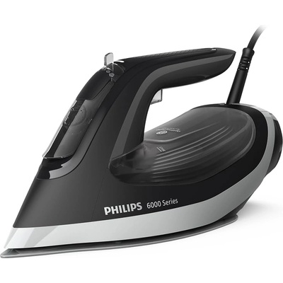 Philips 6000 Series steam iron - guaranteed without burn marks thanks to OptimalTEMP, 190g steam boost, 45g continuous steam, SteamGlide Plus soleplate, drip stop, automatic switch-off (DST6120/80)