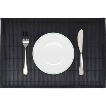 Image 1 of vidaXL 242109 6 Bamboo Placemats 30 x 45 cm Black (242109)