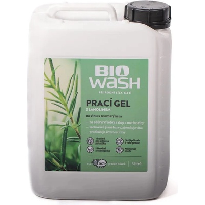 Biowash prací gel na vlnu s rozmarýnem a lanolínem 5 l