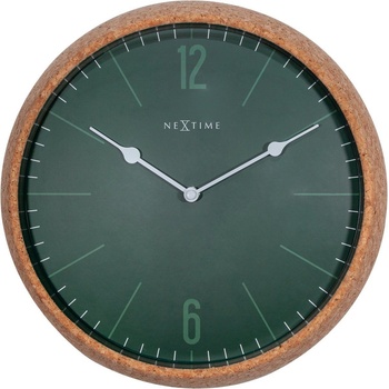 NeXtime Стенен часовник Cork зелен (3509GN)
