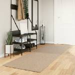 vidaXL Килим HUARTE с къс косъм, мек и миещ се, пясъчен, 80x250 см (375054)