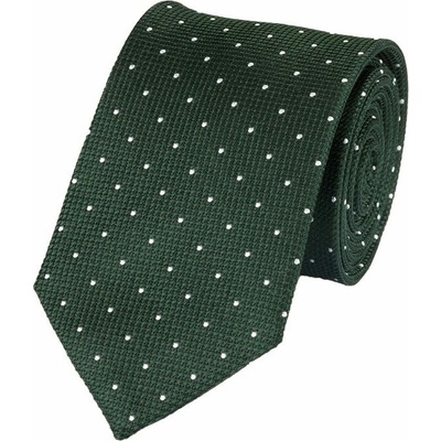 Charles Tyrwhitt Spot Silk Tie Dark Green