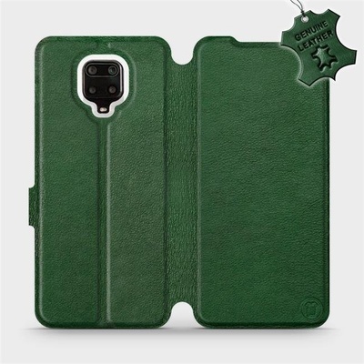 Pouzdro Mobiwear Luxusní flip Xiaomi Redmi Note 9 Pro kožené Zelené