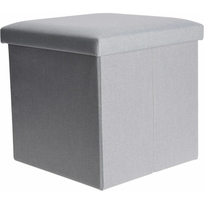 Storagesolutions Taburet s úložným prostorem, 38 × 38 × 38 cm, světle šedý