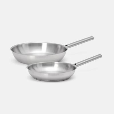 Sada panvíc Core Standard ø 26 cm + ø 30 cm 2 diely - Nerezové beznitové panvice z jednovrstvovej nerezovej ocele