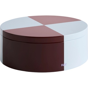 Hay Tin Кутия за съхранение кръгла, синьо-бордо (AE360-A907-AT54)