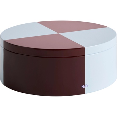 Hay Tin Кутия за съхранение кръгла, синьо-бордо (AE360-A907-AT54)