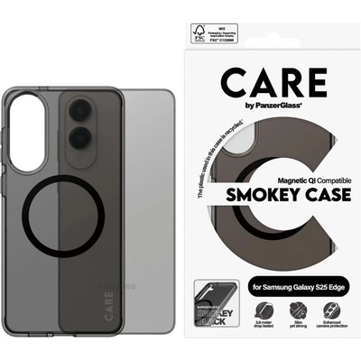 Panzer Гръб CARE by PanzerGlass за Samsung Galaxy S25 Edge Flagship Black QI - Smokey