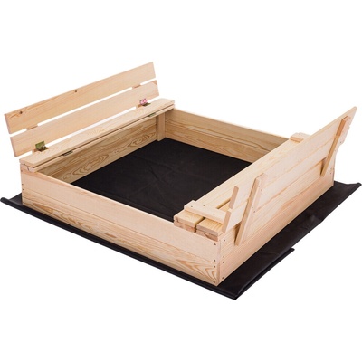 Bestent Pískoviště s lavičkami 120 cm + krycí plachta + agrotextilie SUN