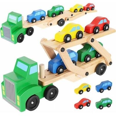 Kruzzel Nákladné auto s súpravou áut drevené 3 roky +