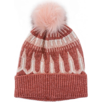 Vero Moda kulich s norským vzorem cihlový