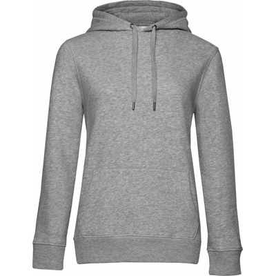 B&C QUEEN Hooded heather grey