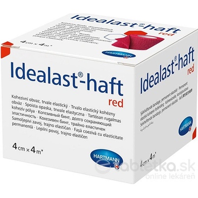 Idealast color Obin.elast.4 cm x 4 m/1 ks červ.