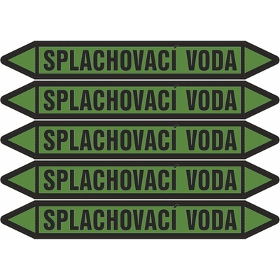 Grafiko | Splachovací voda - Materiál Samolepící PVC folie, Rozměr aršík 5ks šipka 400x52mm