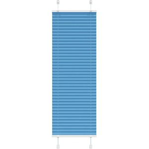 vidaXL Плисирана щора, синя, 50x150 см, ширина на плата 49, 4 см, полиестер (4015184)