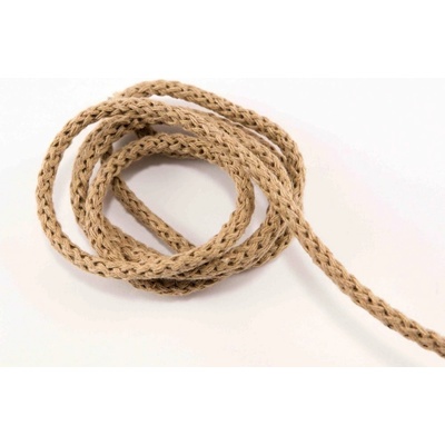 Bavlnená odevná šnúra - béžová - priemer 0,5 cm