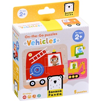 BANANA PANDA Детски пъзел Banana Panda 5 в 1 - Превозни средства (49202)