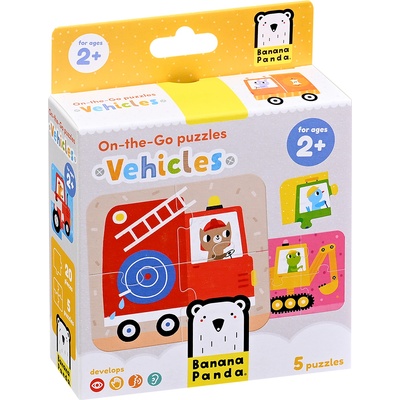 BANANA PANDA Детски пъзел Banana Panda 5 в 1 - Превозни средства (49202)