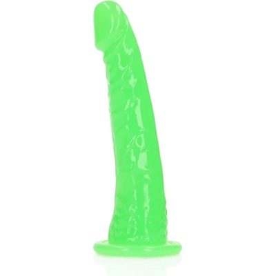 SHOTS Štíhlé realistické dildo s přísavkou svítící ve tmě 6'' 15,5 cm