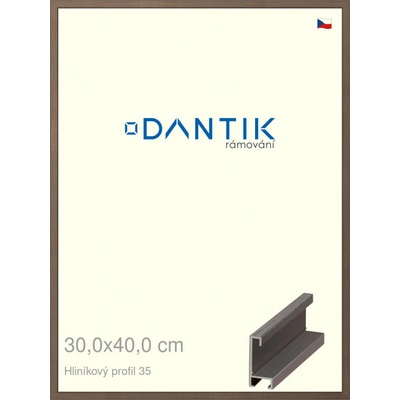 DANTIK rám na obraz 30 x 40 Hnědá tmavá