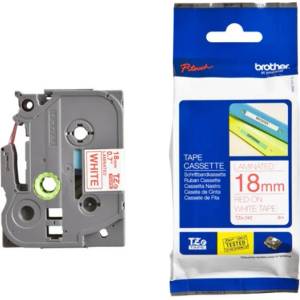 BROTHER ТИП TZ - 18 mm RED ON WHITE TAPE - P№TZE242 (P№TZE242)
