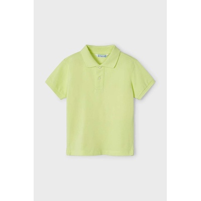 MAYORAL Детска памучна тениска с яка Mayoral в зелено с изчистен дизайн (150.5G.Mini.PPYH)