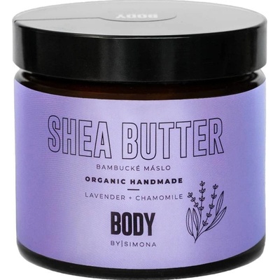 Beauty By Simona Body By Simona LEVANDULE Organické ručně vyráběné bambucké máslo s heřmánkem 250 ml
