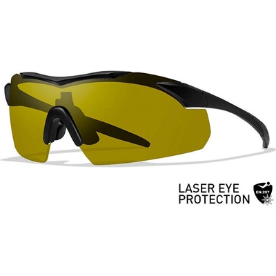 Ochranné strelecké okuliare Wiley X Vapor 2.5 Laser Green Tint, Čierna