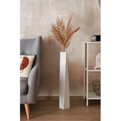 eshop-kvetinace.sk Váza HYDRON, sklolaminát, výška 80 cm, biely, outlet