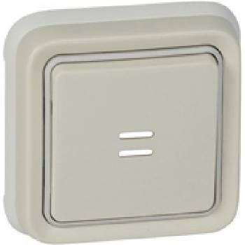Legrand Бутон с индикация за вграждане IP55 моноблок с рамка цвят Бял Plexo - 069861 (069861)