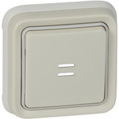 Legrand Бутон с индикация за вграждане IP55 моноблок с рамка цвят Бял Plexo - 069861 (069861)