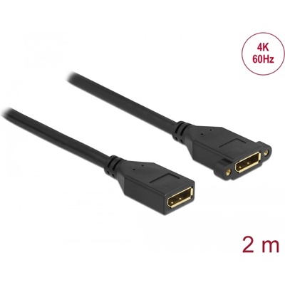Delock DisplayPort 1.2 гайка - гайка за монтаж на панел 4K60Hz кабел 2m (87101) del87101 (del87101)
