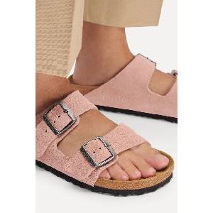 Birkenstock чехли дамски от велур Arizona - answear - 168,18 лв