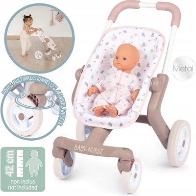 Smoby s otočnými kolečky Violette Baby Nurse 54 cm rukojeť – Zbozi.Blesk.cz