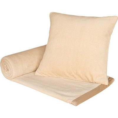SCANquilt pléd Royal zic zac smetanová střední 150x200