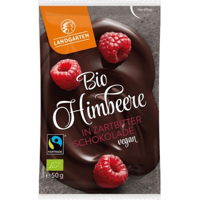 Landgarten bio maliny v jemne horkej čokoláde 50 g