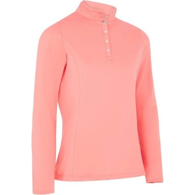 Callaway Dámske tričko Golf THERMAL LS FLEECE BACK JERSEY ružové