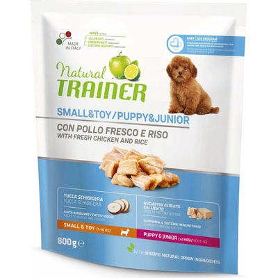 Trainer Natural Small&Toy Puppy&Jun čerstvé kurča 0,8 kg