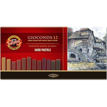 KOH-I-NOOR Gioconda Hard Pastels Комплект сухи пастели Browns 12 бр (8122012002BR)