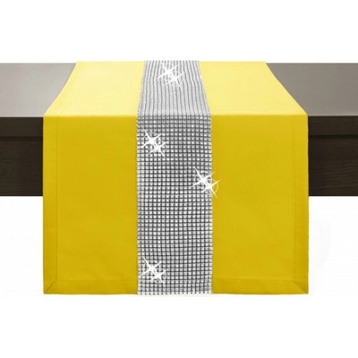 Mondo Behúň Glamour so zirkónmi pastelovo žltý Žltá 40x140cm