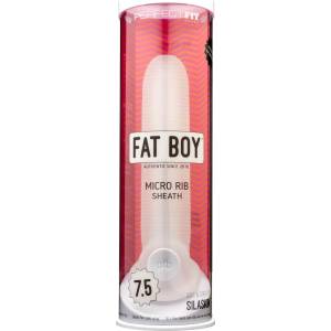 Perfect Fit Brand - Fat Boy Micro Ribbed - пенисна обвивка (19 см, бял)