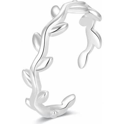 Beneto stříbrný na nohu s lístečky AGGF495