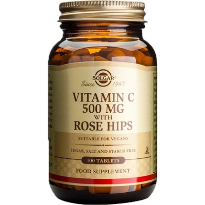 Solgar Vitamin C 500 mg with Rose Hips [100 Таблетки]