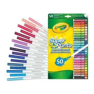 Crayola Crayola: Комплект тънки и дебели маркери с четка - 50 бр