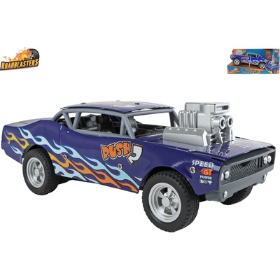 Roadblasters Kovové autíčko muscle car modré so zotrvačníkovým pohonom 20 cm