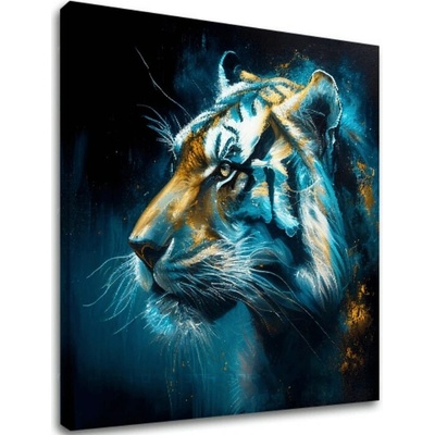 ARTMIE Dekorativní obraz na plátně - PREMIUM ART - Tiger's Mighty Spirit - 100x100 cm