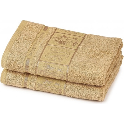 4Home Uterák Bamboo Premium béžová, 50 x 100 cm, sada 2 ks