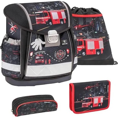 Belmil Ученически комплект раница, мешка и несесери Belmil Firetruck 2, 32x36x19 см