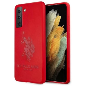 U. S. Polo Assn Калъф за телефон US Polo USHCS21SSLHRTRE Silicone On Tone за Samsung Galaxy S21, червен (KXG0016971)